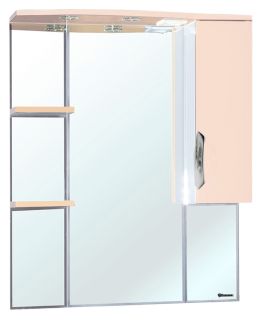 Зеркало-шкаф с подсветкой Bellezza Лагуна 85см правый бежевый 00000001115